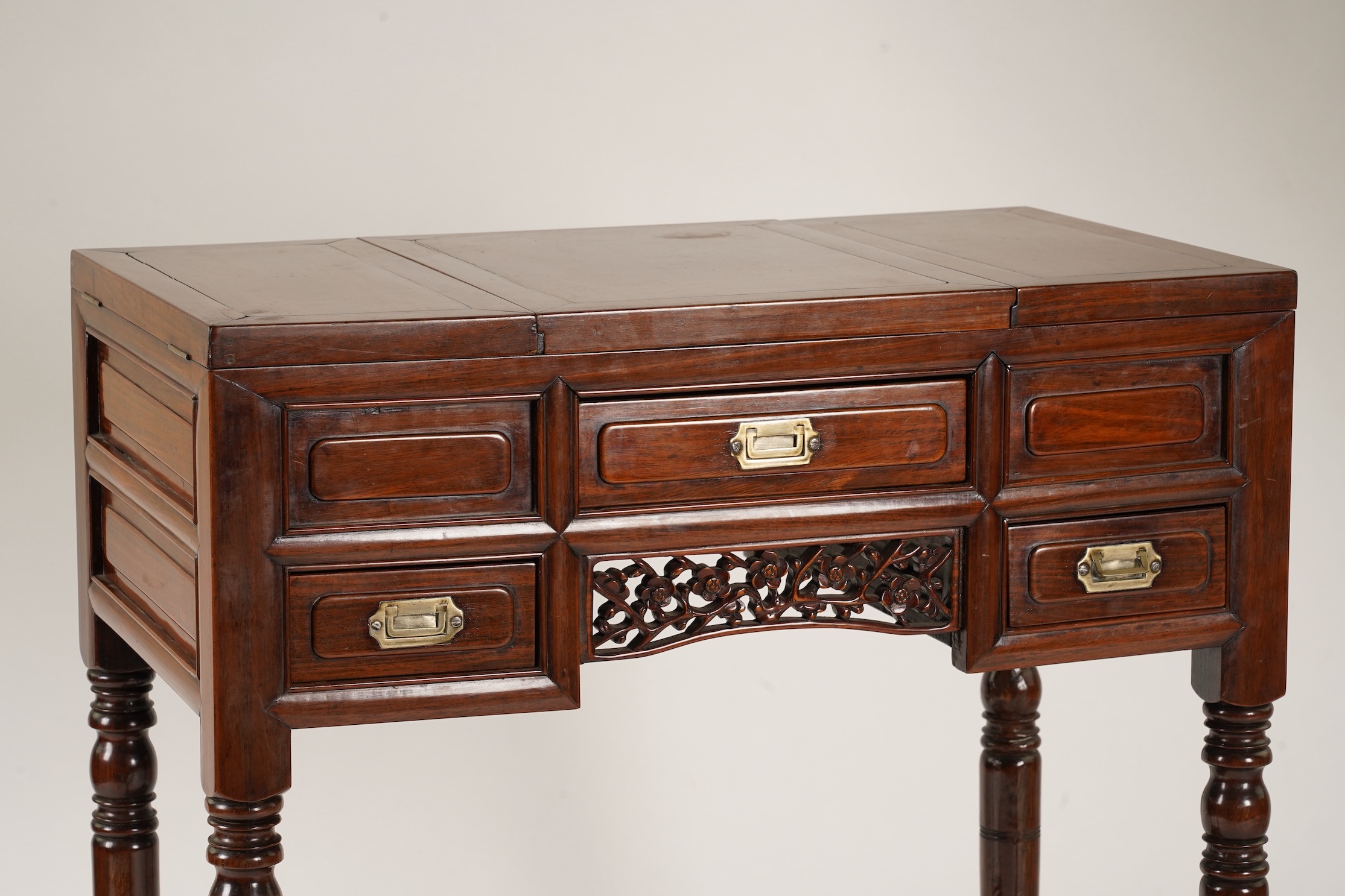 A Chinese hongmu dressing table, 19th century